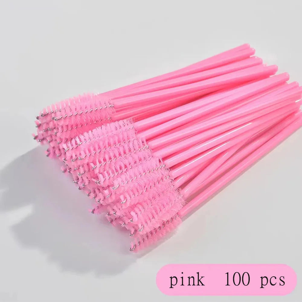 100 Pcs Disposable Eyelash Brushes for Easy Makeup Application - Smarsty
