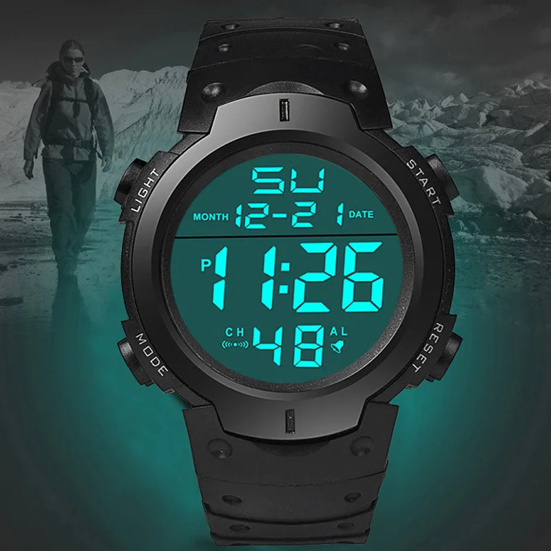 Men's Digital LED Sports Watch with Multi-Functional Features - Smarsty