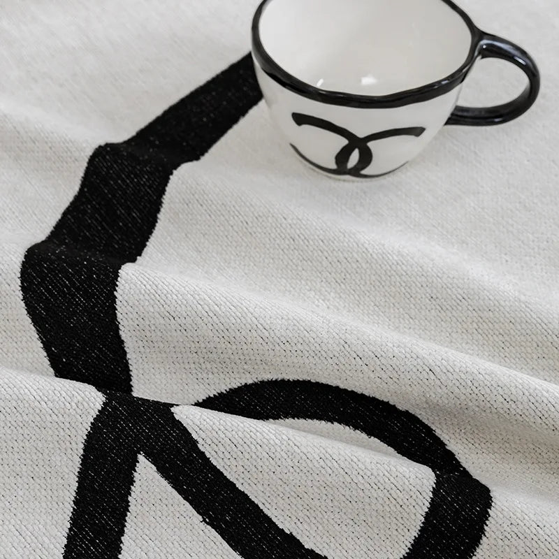 Black Chenille Sofa Cover for Dust Protection - Smarsty