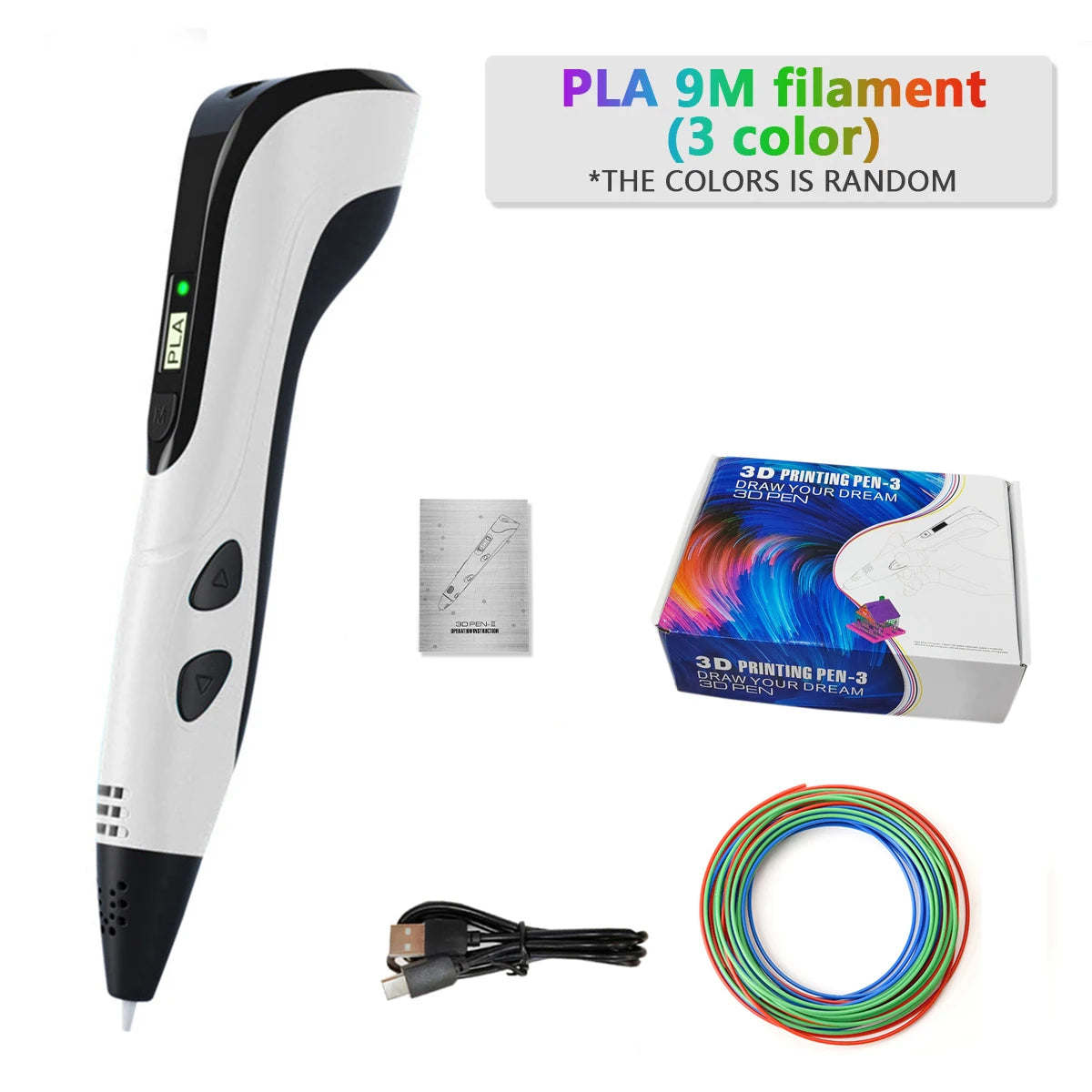 2022 NEW 3D Printing Pen 3d Pen Set for Kids Chidren Child's Birthday Christmas Creative DIY Gift LCD Display with PLA Filament - Smarsty