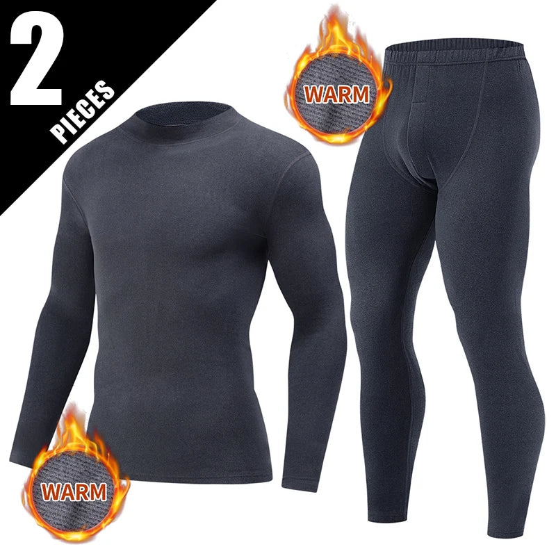 2/4 Pcs Men's Solid Color Simple Autumn And Winter Thermal Underwear Comfortable And Casual Bottoming Underwear Teenagers Pajama - Smarsty