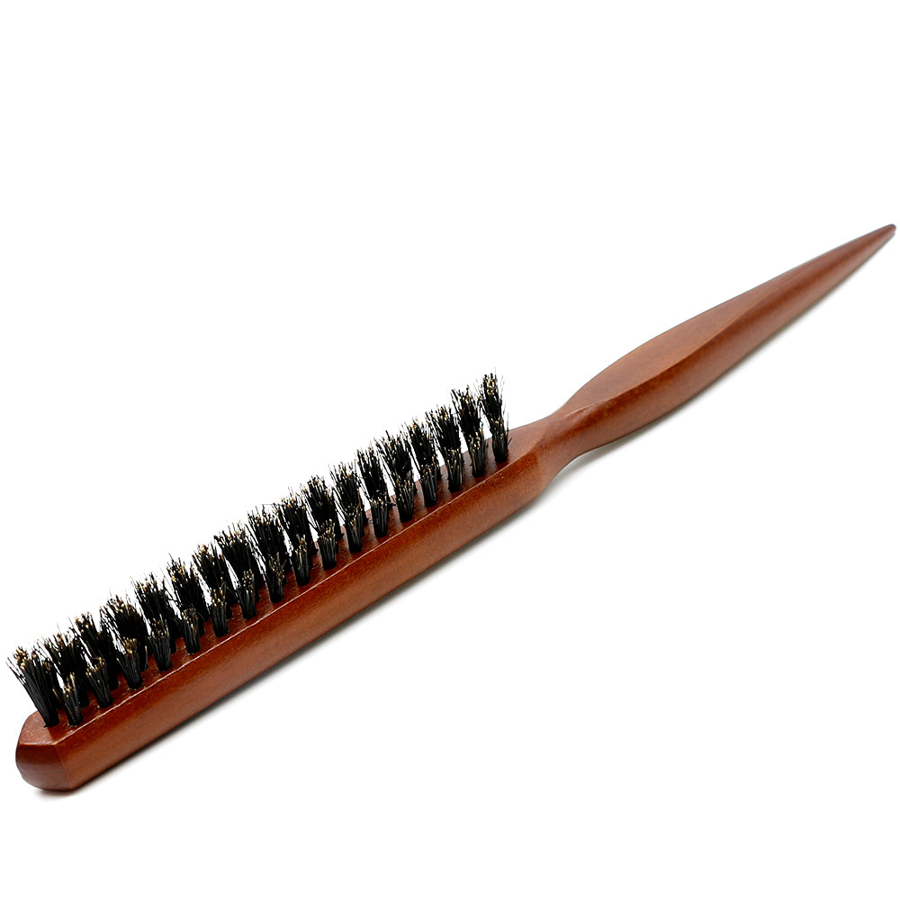Natural Boar Bristle Hair Brush With Wood Handle - Smarsty