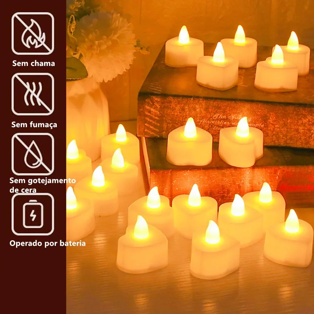 Flameless LED Votive Candles Set 100+Hour Lasting Electric Candles Battery Operated Tealight for Wedding Proposal Romantic Decor