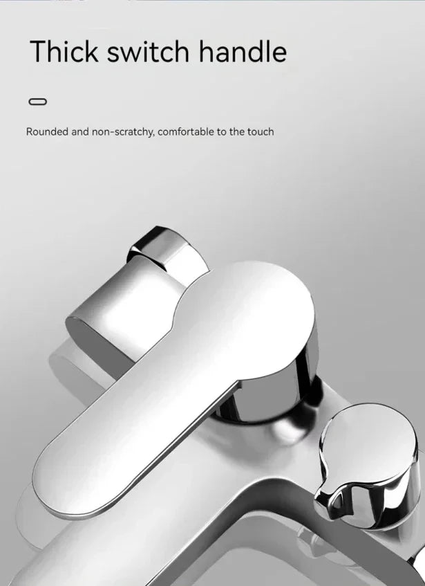 Contemporary Dual Handle Shower Faucet Set with Mixing Valve - Smarsty