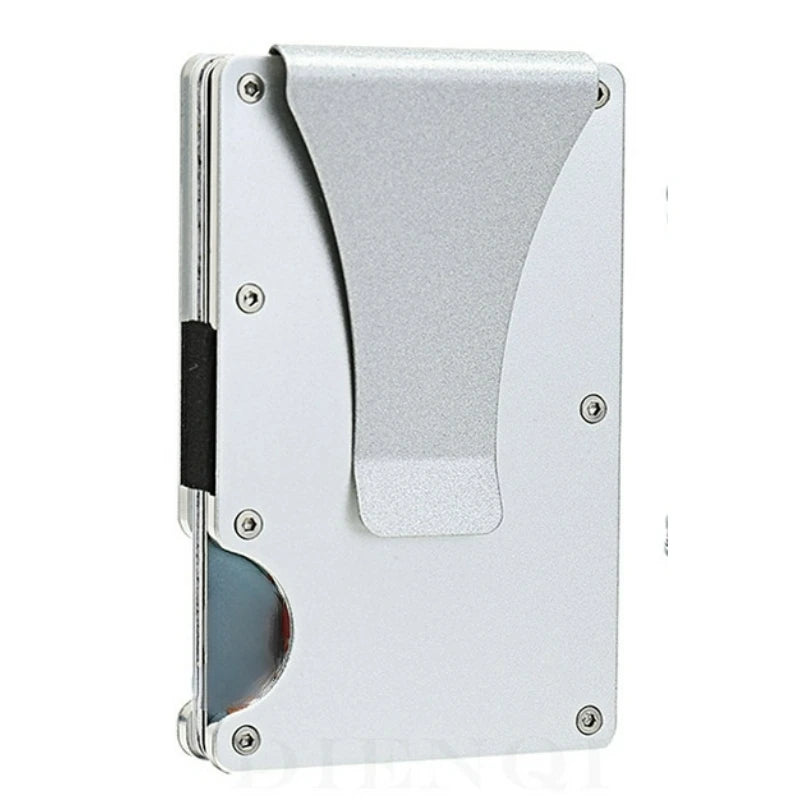Slim Wallet For Men - Front Pocket RFID Blocking Minimalist Wallet For Men - Metal Wallet With Money Clip For Men - Smarsty