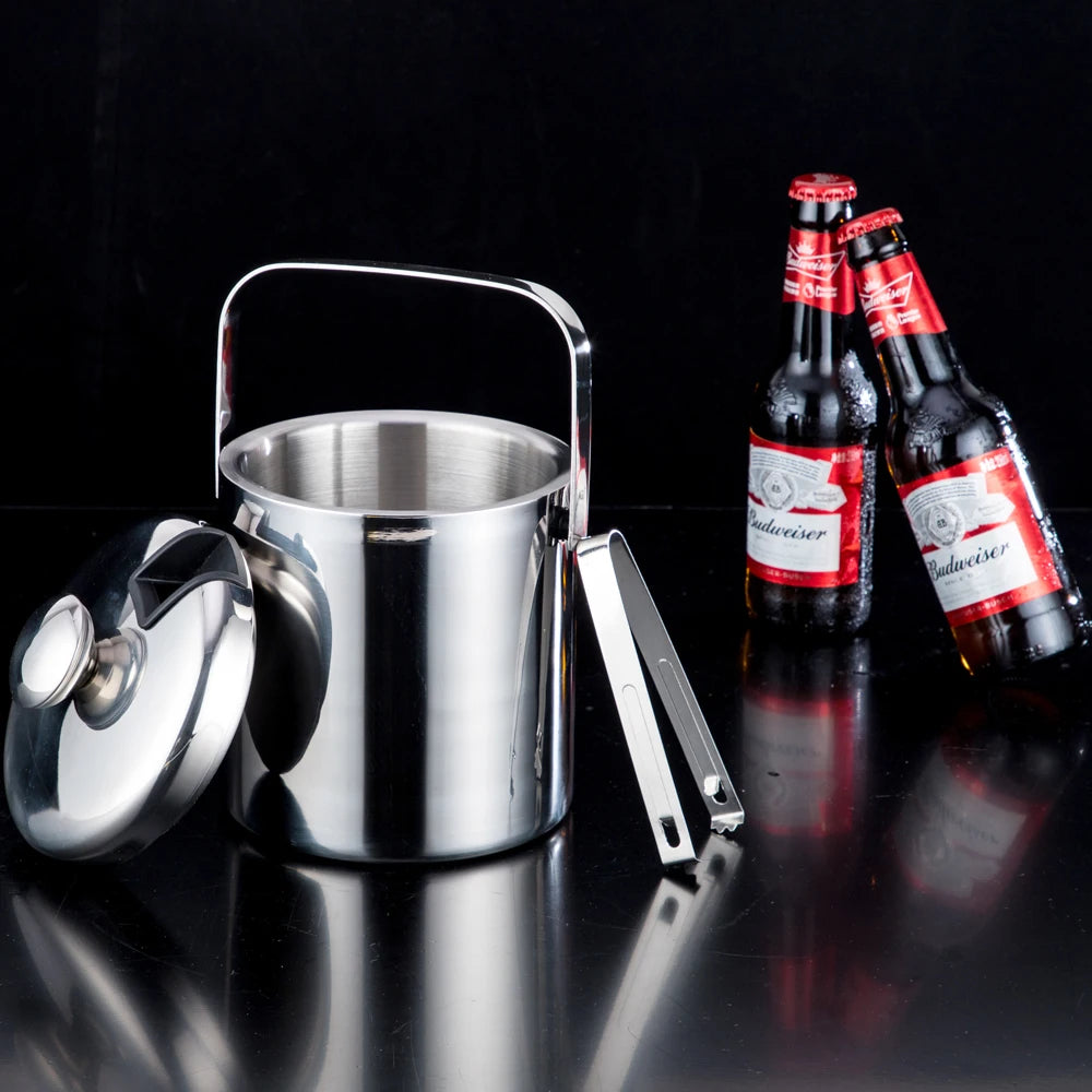 Portable Stainless Steel Ice Bucket for Outdoor Parties - Smarsty