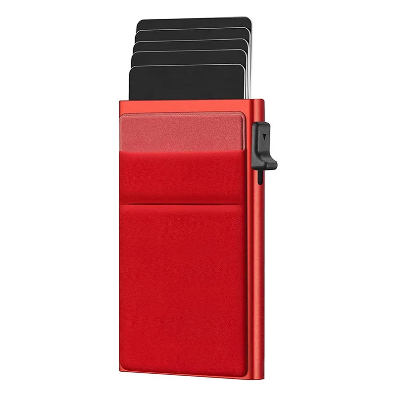 Anti Rfid Blocking Protected Magic ID Bank Credit Card Holder Men Thin Slim Minimalist Smart Magic Wallets Metal Cardholer Case