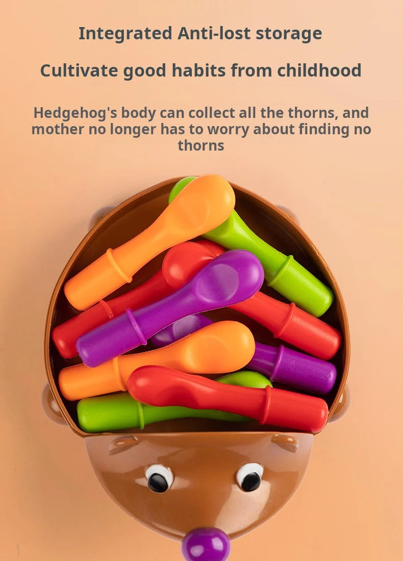 Early Education Toys Hedgehog Training Focused on Children's Fine Motor Hand-Eye Coordination Fight Inserted Toy For 1-3 Years