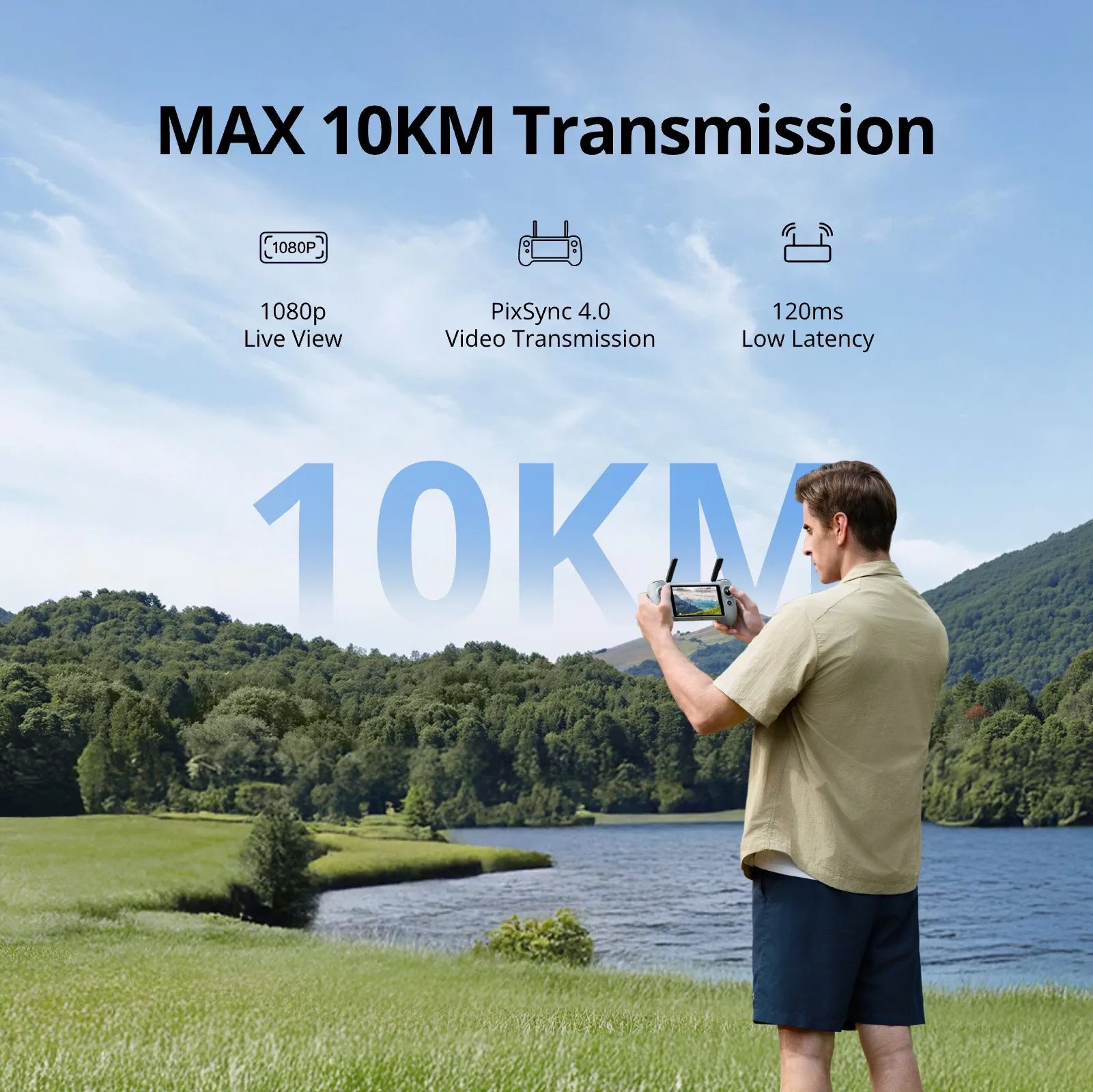 Potensic C0 ATOM 2 Drone with PTD 1 Remote Control 4K Video, 8K Photo Camera 10KM 2.7K Vertical Shoot, AI Night Shoting AI Track - Smarsty