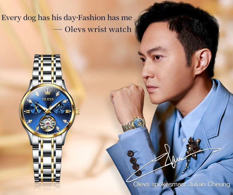 OLEVS Womens Automatic Mechanical Watch Waterproof Stainless Steel - Smarsty