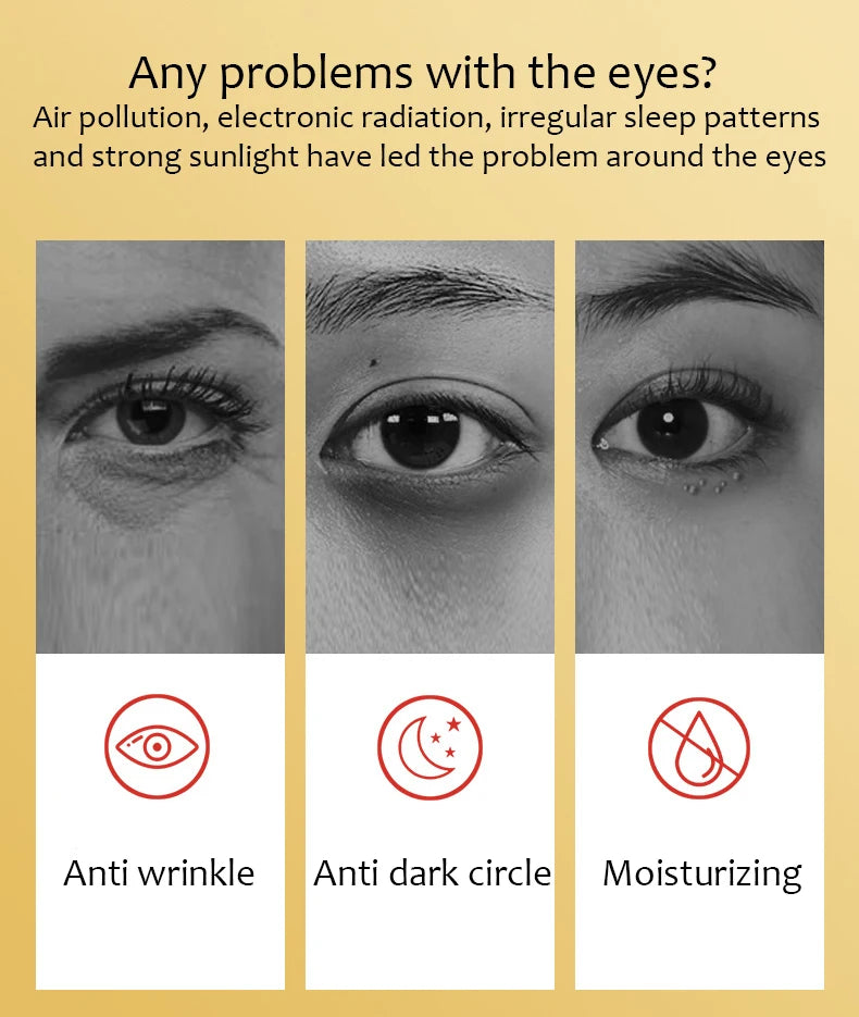 Gold Crystal Collagen Eye Masks for Dark Circles Relief - Smarsty
