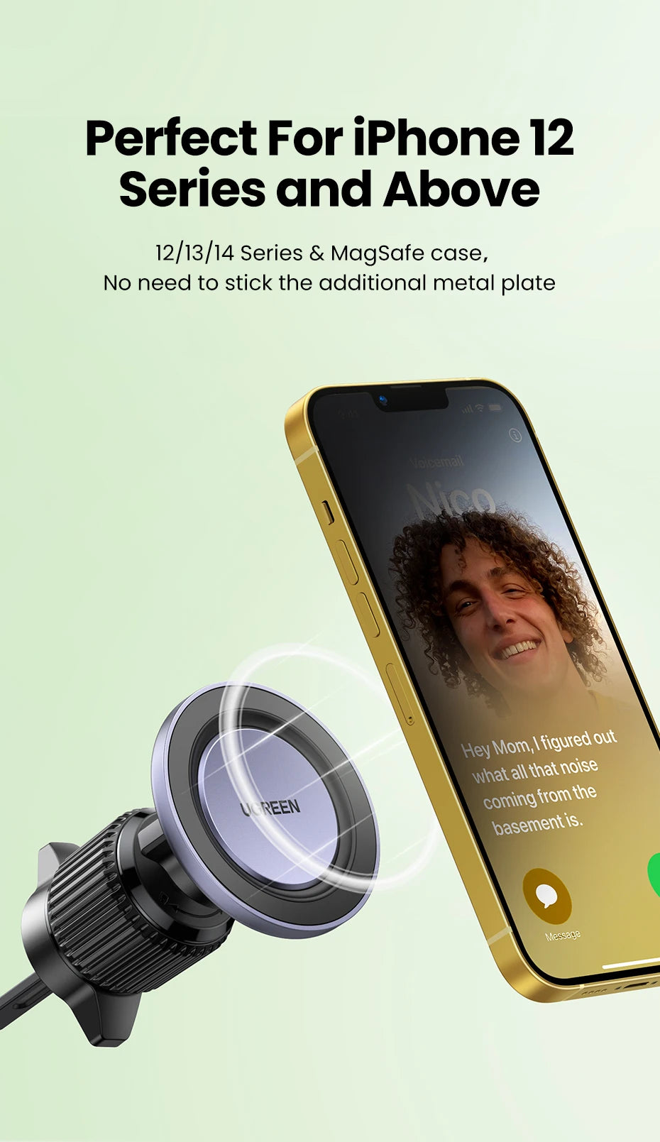 Magnetic Car Phone Holder Air Vent Mount For IPhone - Smarsty