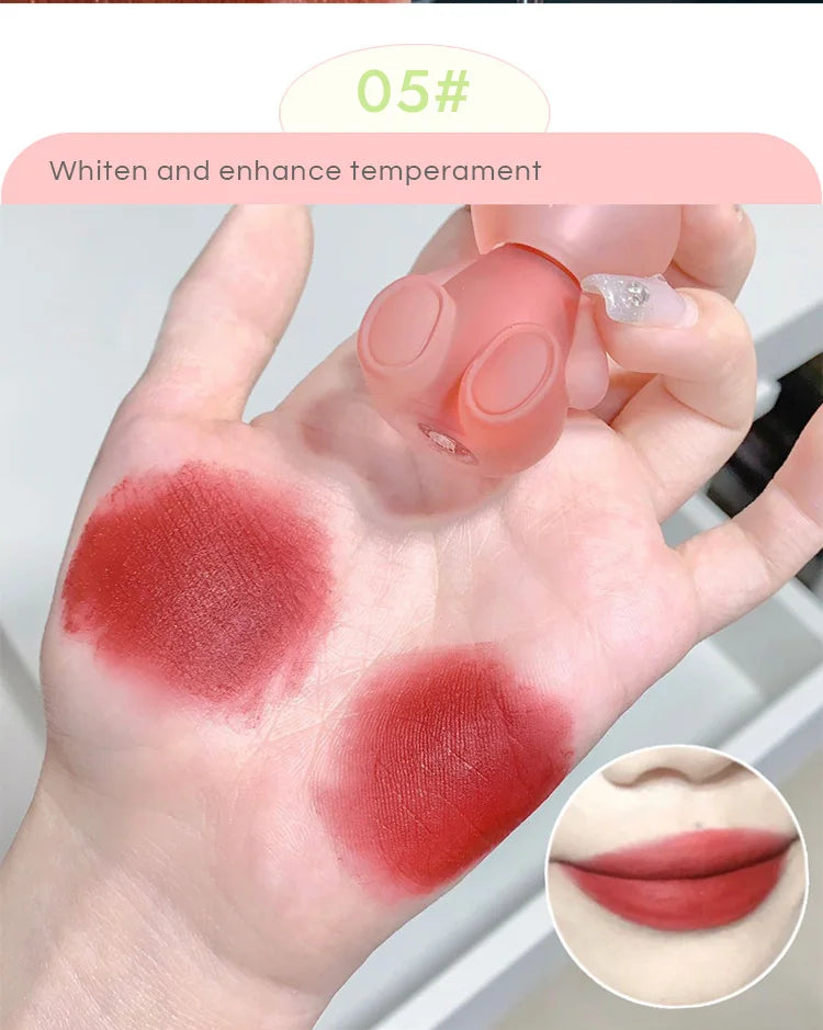 Gege Bear Rabbit Matte Velvet Lip Glaze Long Lasting Moisture - Smarsty