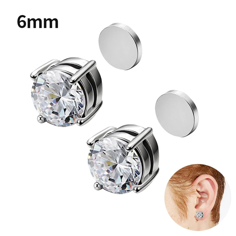 Fashion Crystal Magnetic Clip Earrings for Men and Women - Smarsty