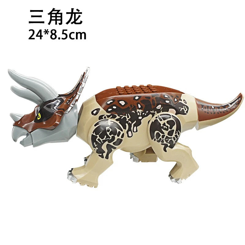 Jurassic World 3 Brutal Raptor Building Blocks Dinosaur Bricks Tyrannosaurus Indominus I-Rex Assemble Toy For Children by Smarsty