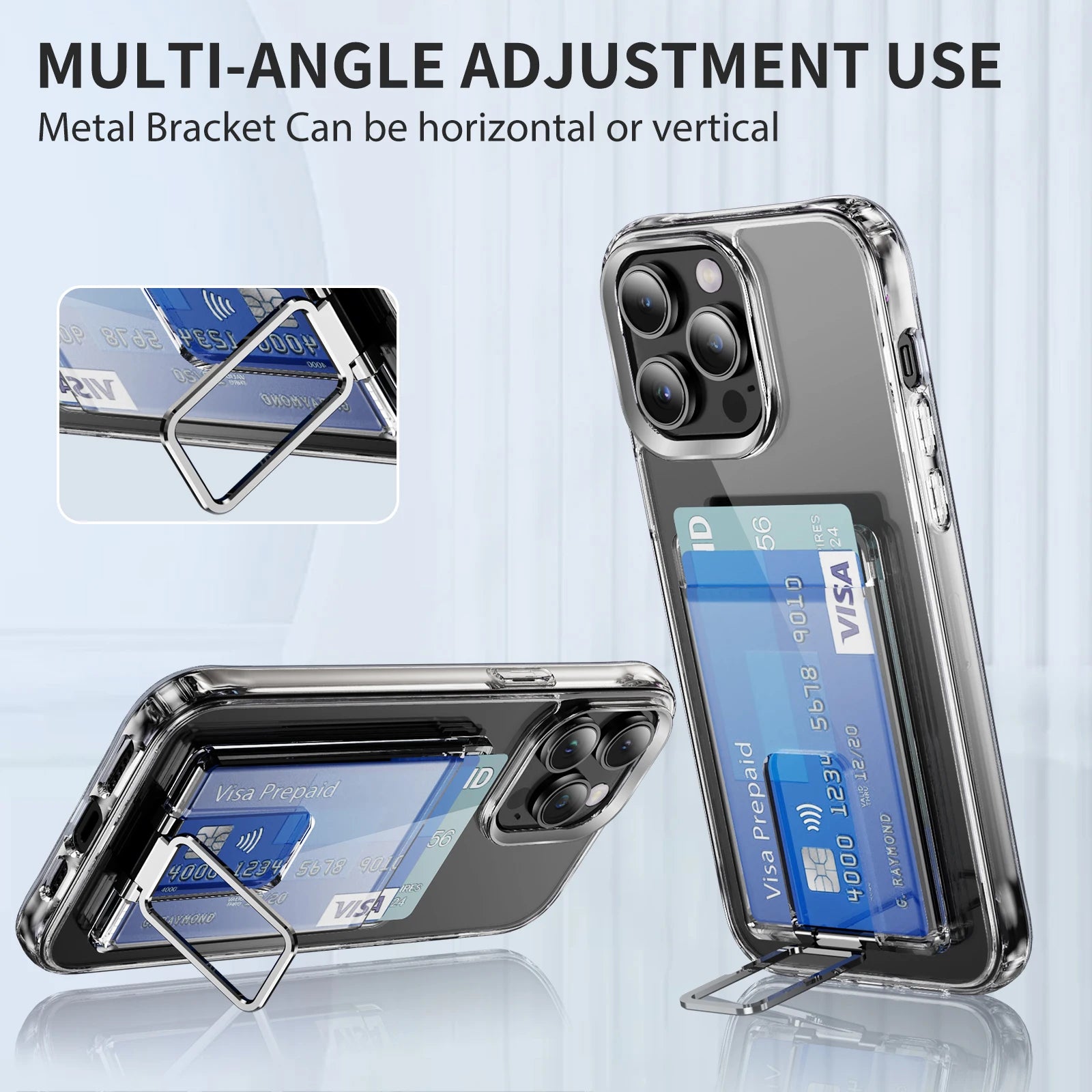 MagSafe Card Wallet Clear Case With Strong Magnetic Stand - Smarsty