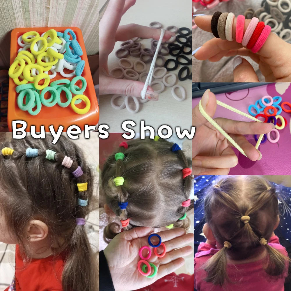 50PCS Colorful Nylon Hair Ties For Kids Gentle Hold - Smarsty