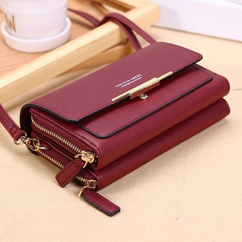 Women's Wallet Korean Handbag Multi Card Large Capacity Casual Shoulder Bag Mobile Phone Packet Fashion New Style - Smarsty
