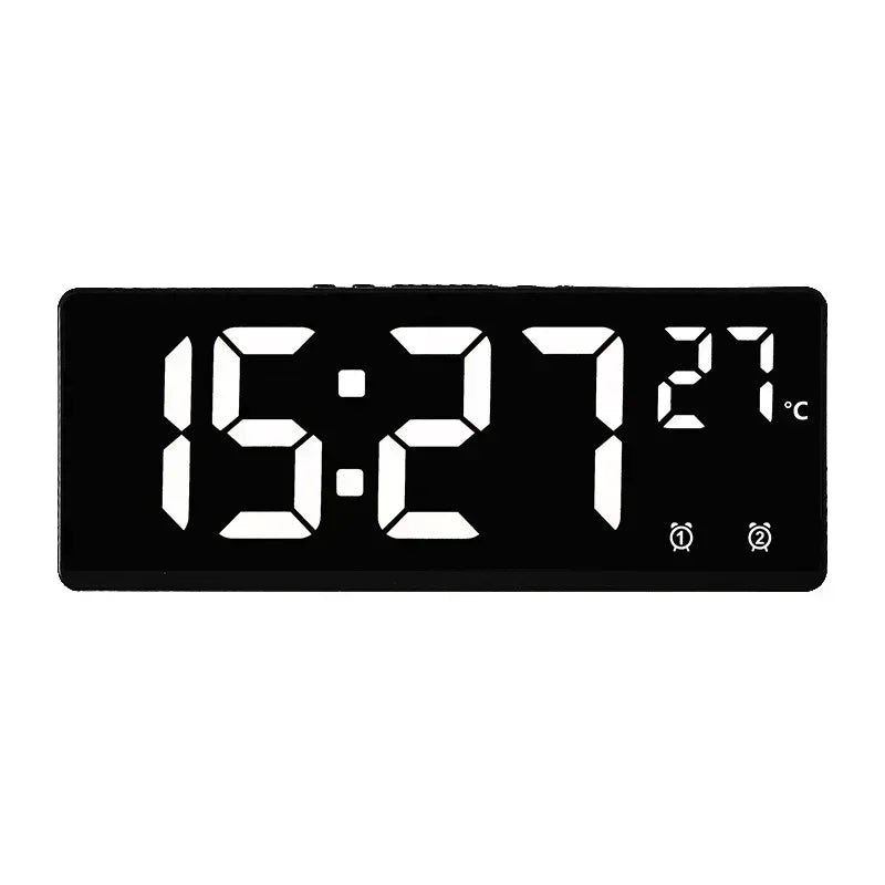 Voice Control LED Alarm Clock with Temperature Display - Smarsty