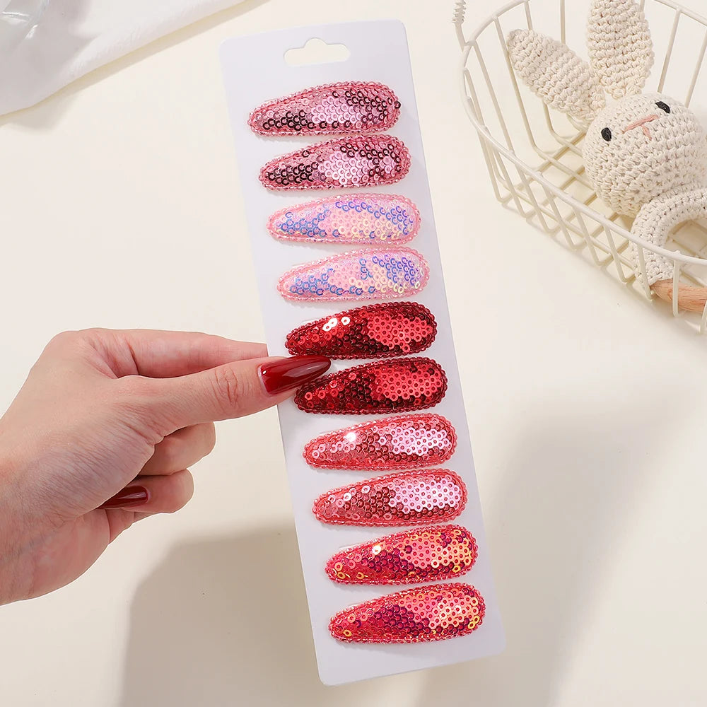 10 Pcs Cotton Alloy Hair Clips for Kids - Smarsty