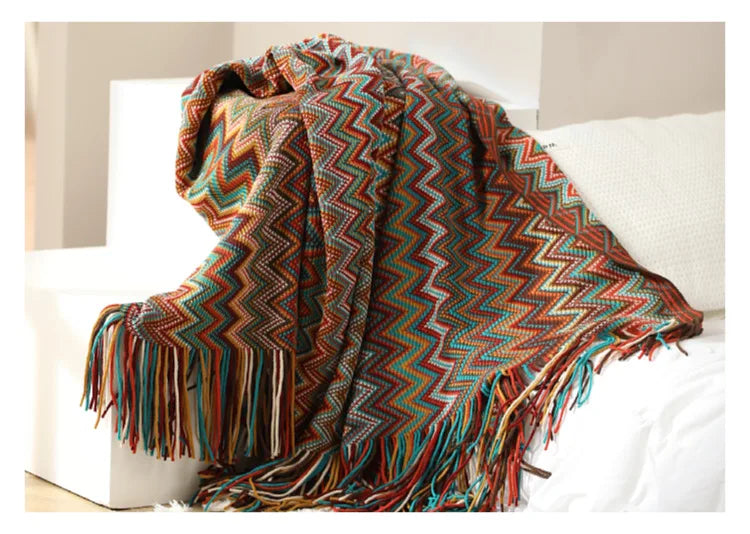 Boho Aztec Throw Blanket for Stylish Home Decor - Smarsty
