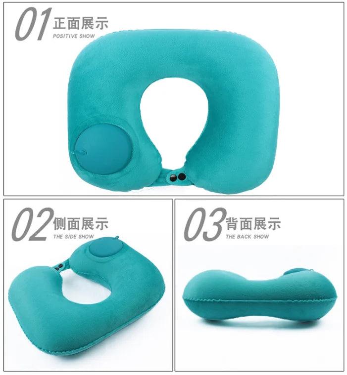 U Shape Inflatable Travel Pillow for Comfort and Support - Smarsty