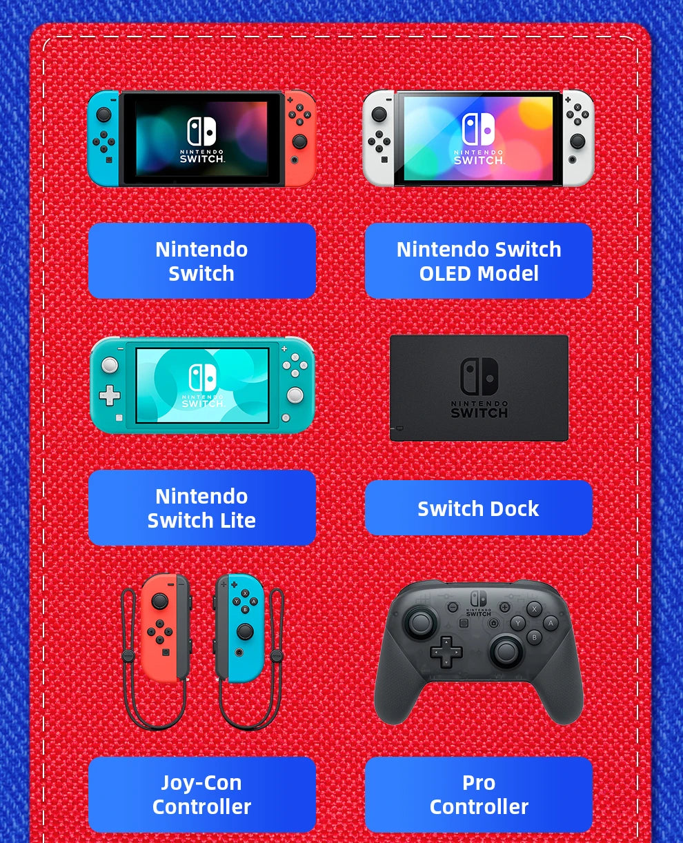 Large Protective Case for Nintendo Switch OLED Travel - Smarsty