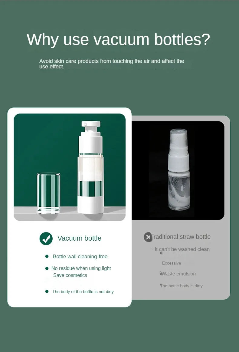 Clear Airless Pump Bottle for Travel Size Creams - Smarsty