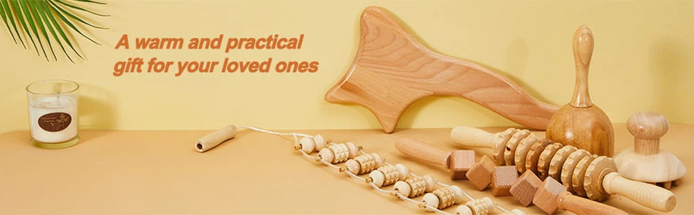 6 In 1 Wooden Massage Tool Set for Lymphatic Drainage - Smarsty