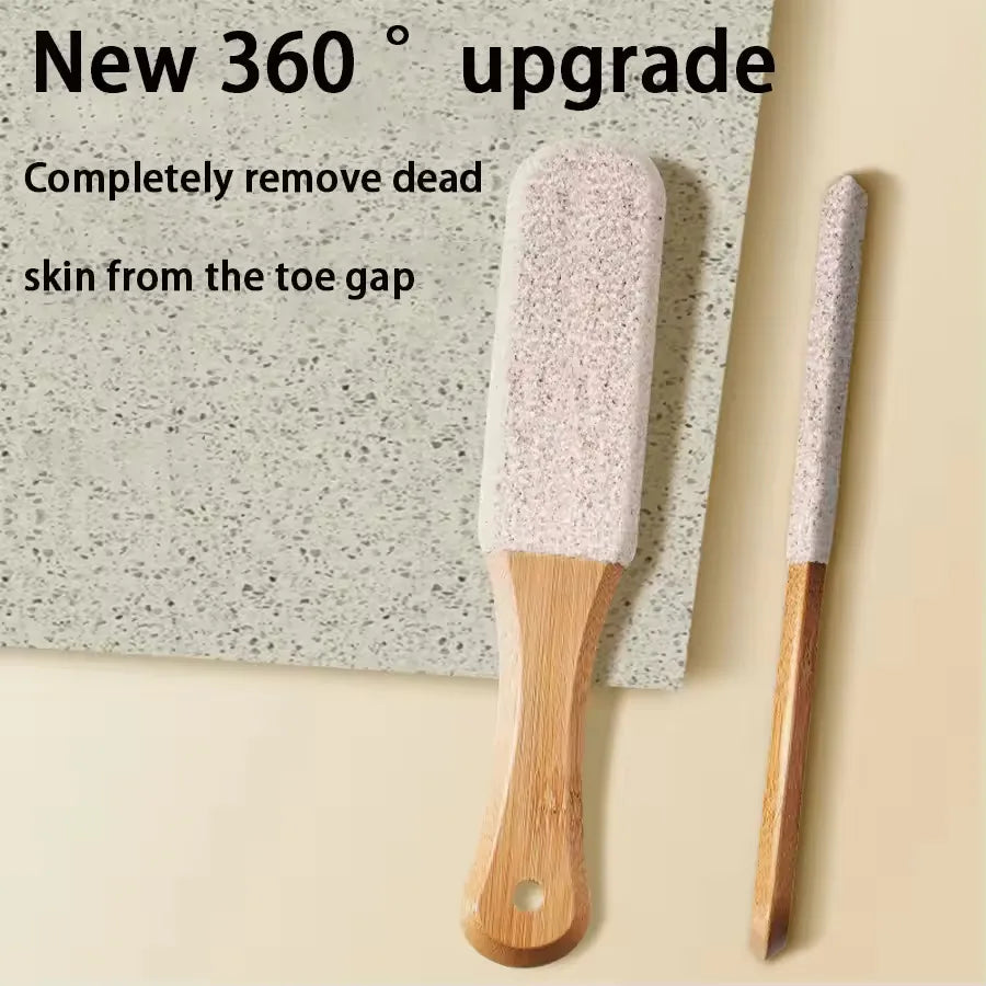 Natural Wooden Callus Remover Foot Scrubber for Smooth Feet - Smarsty