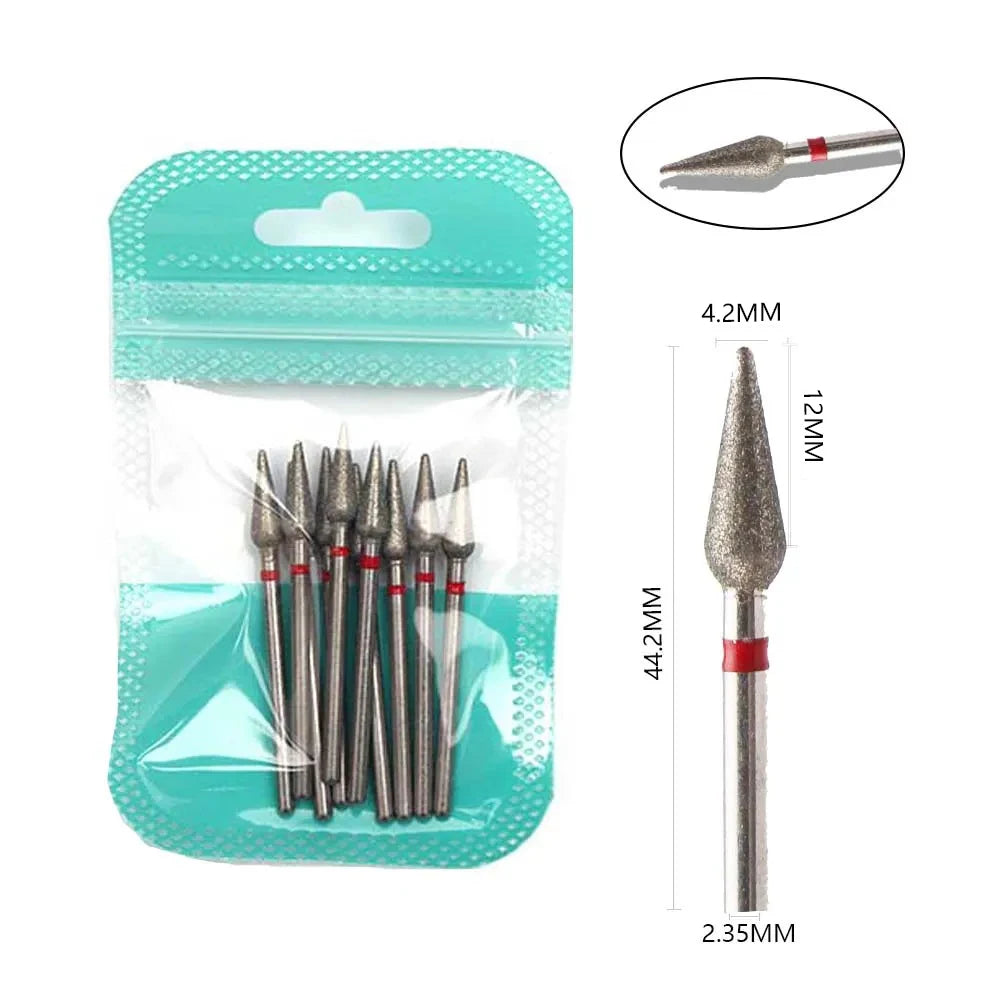 10 Piece Diamond Nail Drill Bit Set for Perfect Manicures - Smarsty
