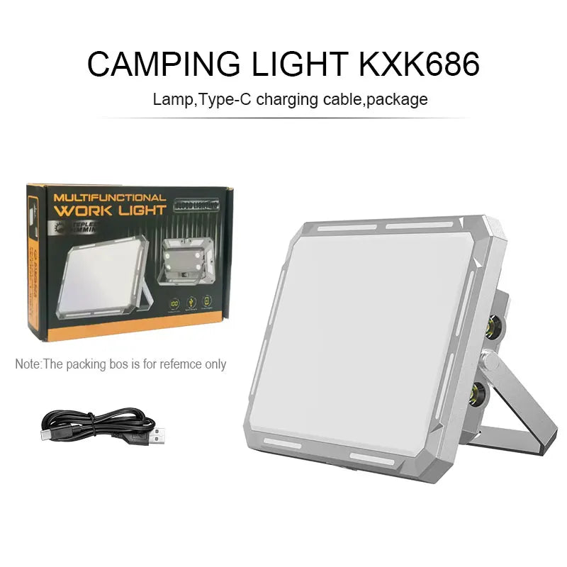 Portable LED Camping Tent Light Rechargeable Searchlight High Power Outdoor Emergency Lighting Waterproof Hanging Night Lamp