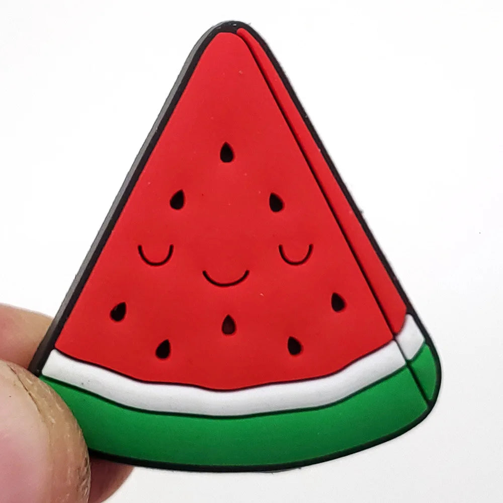 20pcs Food Series Cake Pizza PVC Shoe Charms Accessories Clogs Bubble Slides Sandals Shoe Buckles Decorations Pins Kids Gifts