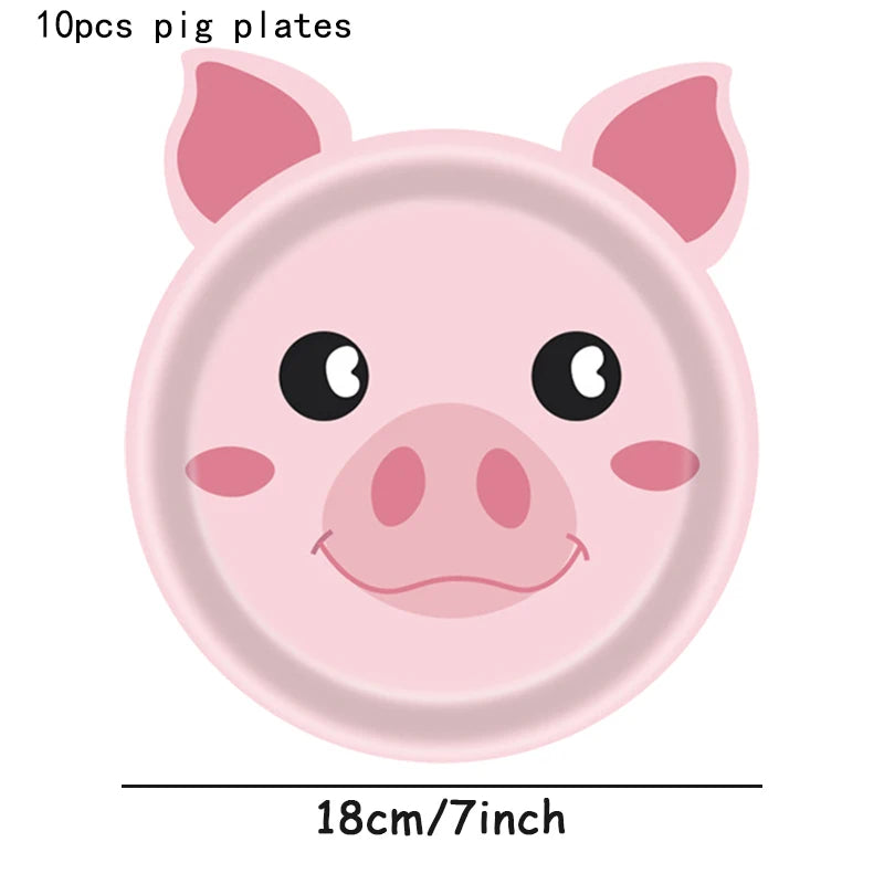 Farm Animals Party Paper Plates for Kids Birthday - Smarsty