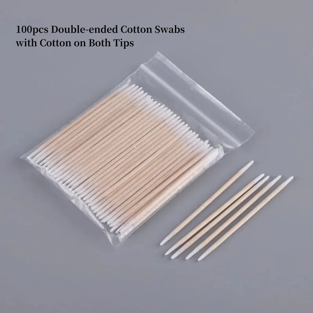 Wooden Tip Cotton Swabs for Nail Polish Removal - Smarsty