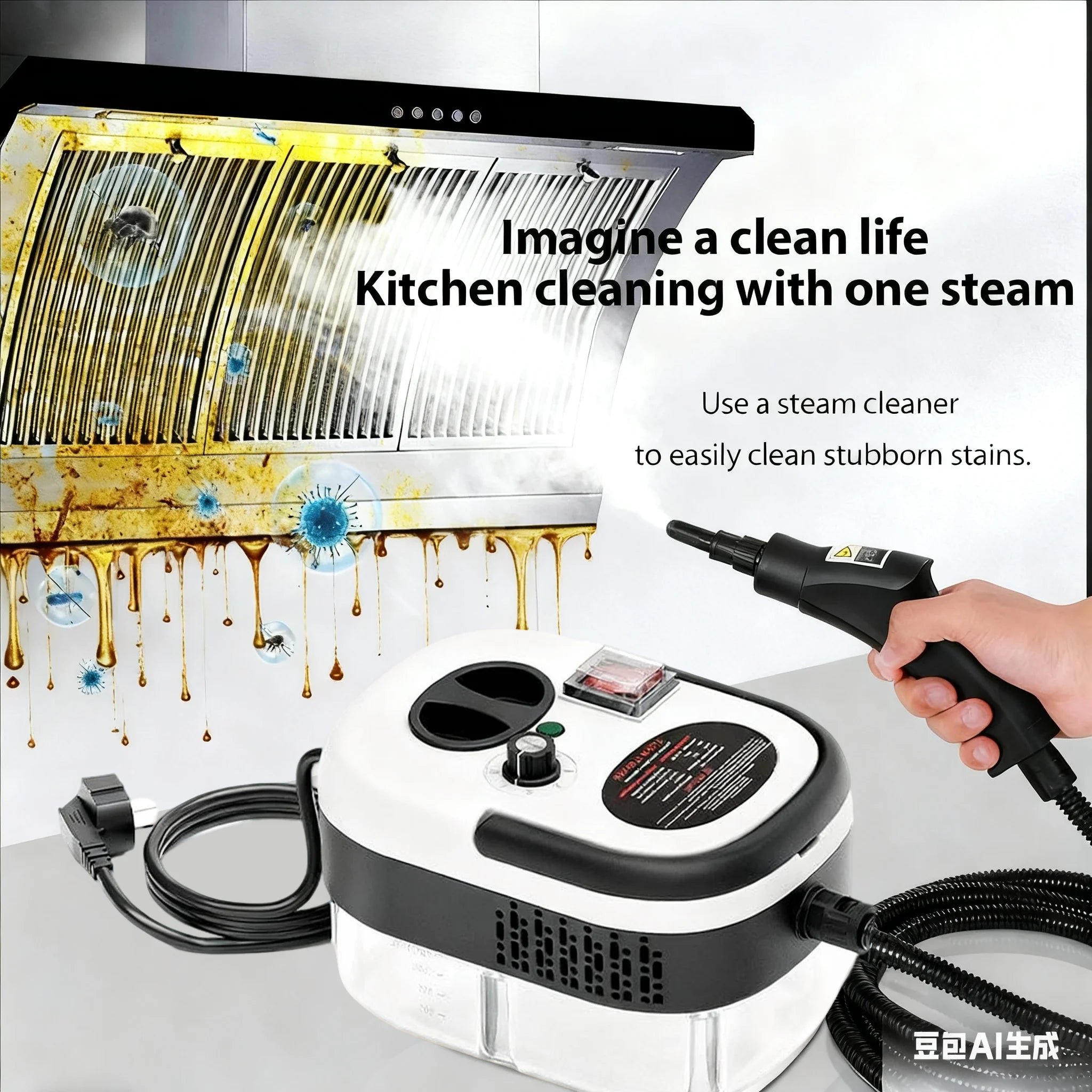 Kitchen oil stains Steam Cleaner High Temperature Disinfection Air Conditioning Kitchen Range Hood Machines cleaning machine