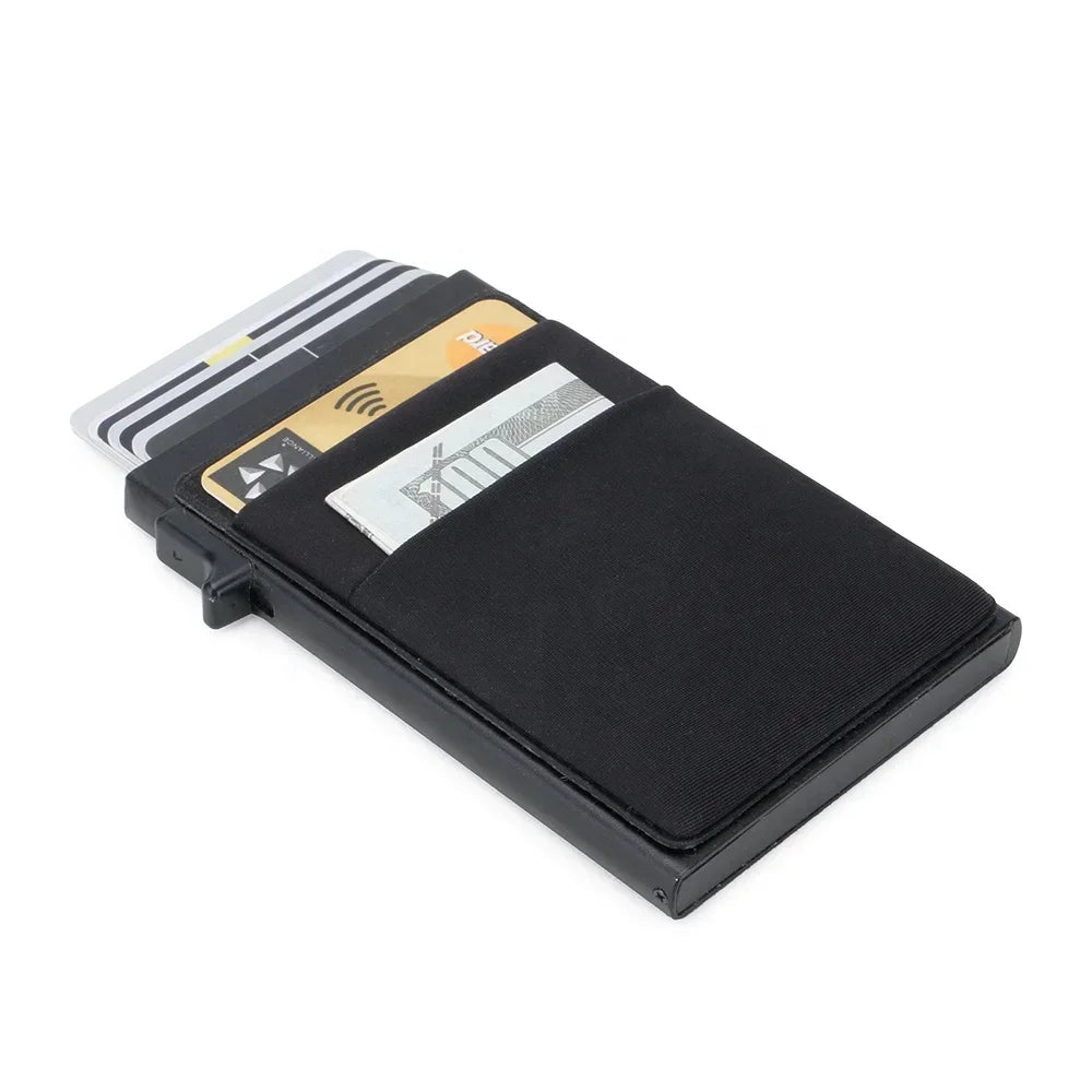 Anti Rfid Blocking Protected Magic ID Bank Credit Card Holder Men Thin Slim Minimalist Smart Magic Wallets Metal Cardholer Case