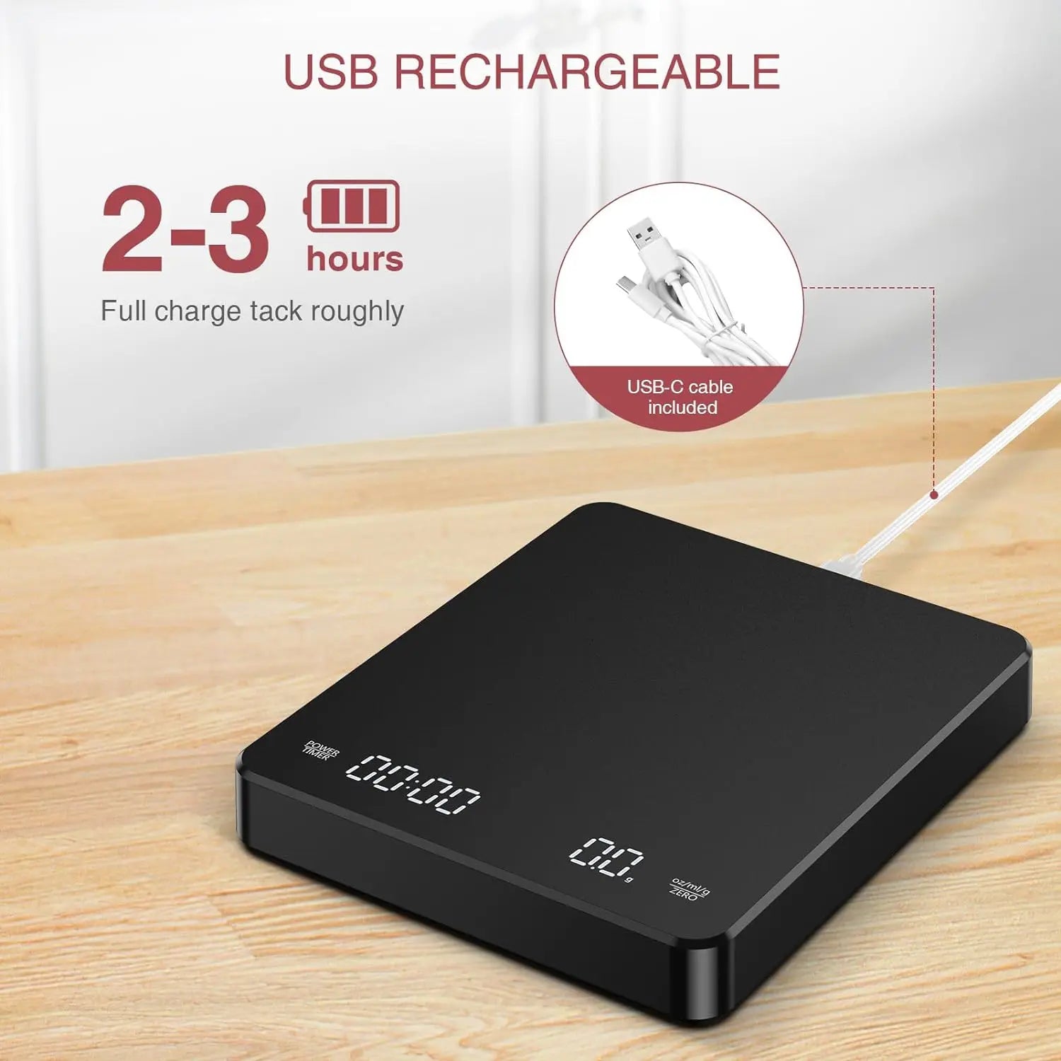 High Precision Digital Kitchen Scale with Timer - Smarsty