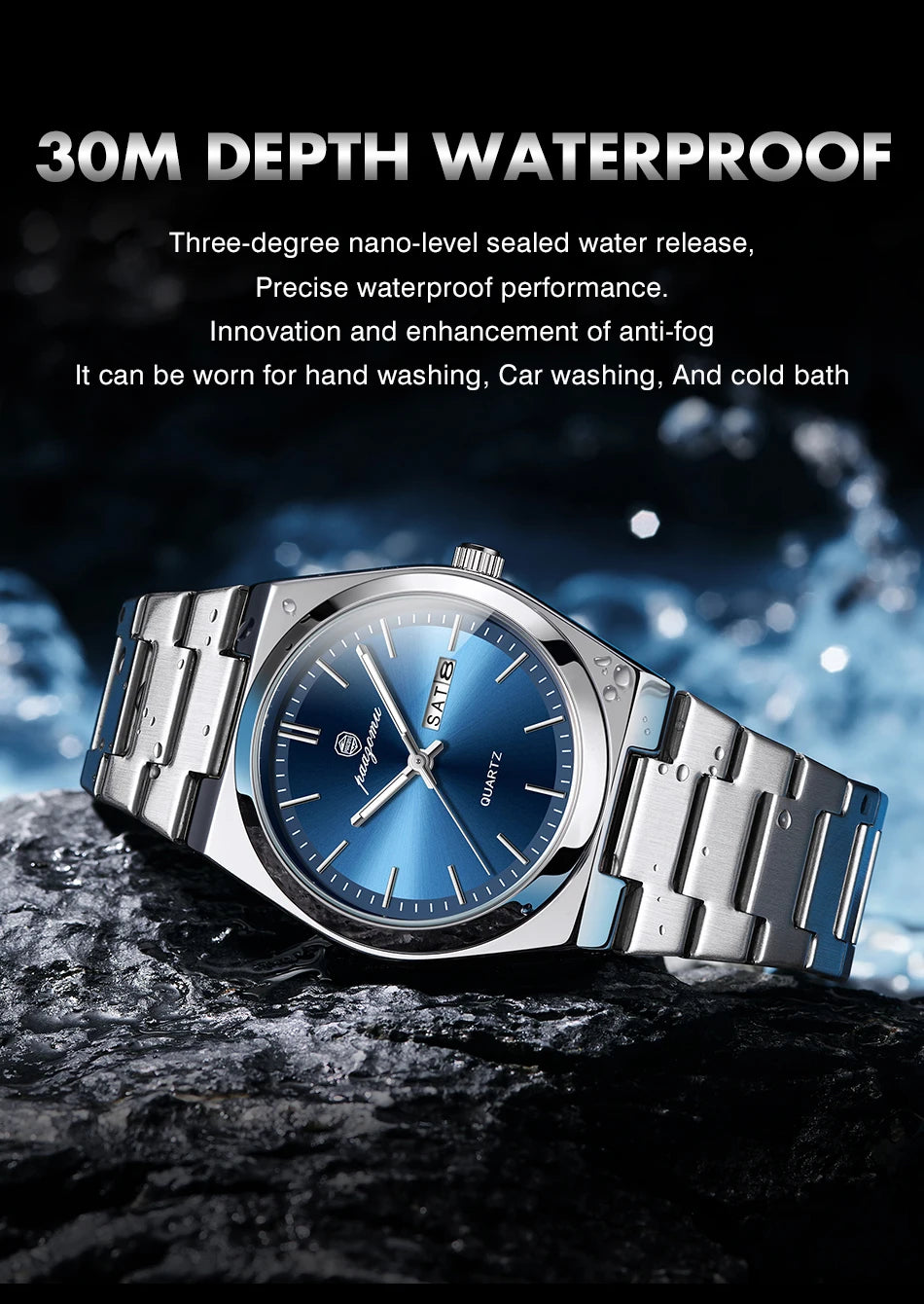 Luxury Waterproof Quartz Men's Watch with Luminous Features - Smarsty
