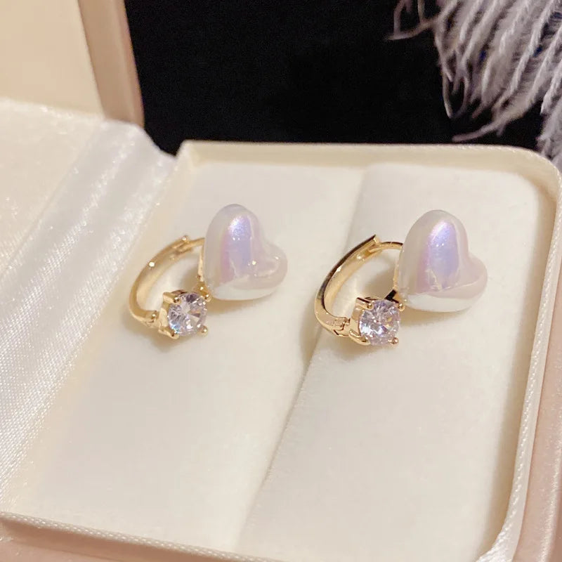 Pearl Long Earrings With Rhinestones For Wedding Fashion - Smarsty