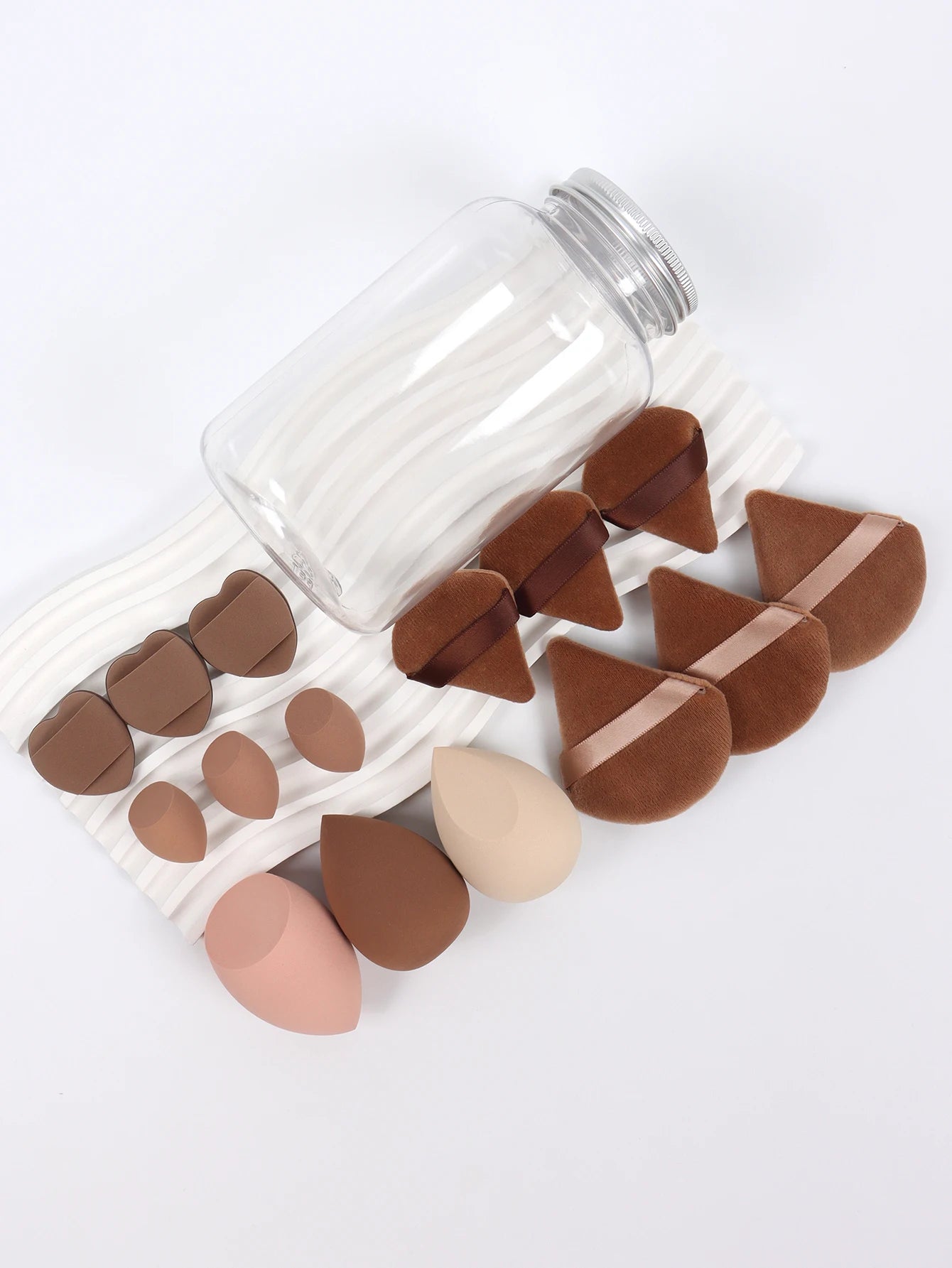 Spring Cosmetic Puff Set with Mini Makeup Eggs and Cushions - Smarsty