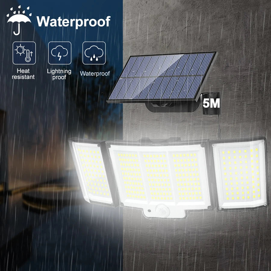 LED Solar Motion Sensor Outdoor Wall Lamp Waterproof - Smarsty