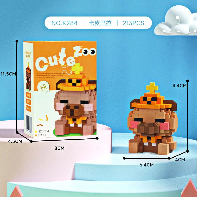 Animal Small Particle Dog Cat Mini Building Blocks DIY Assembly Brick Sets Educational Toys for Kid 10 To 12 Year Birthday Gift