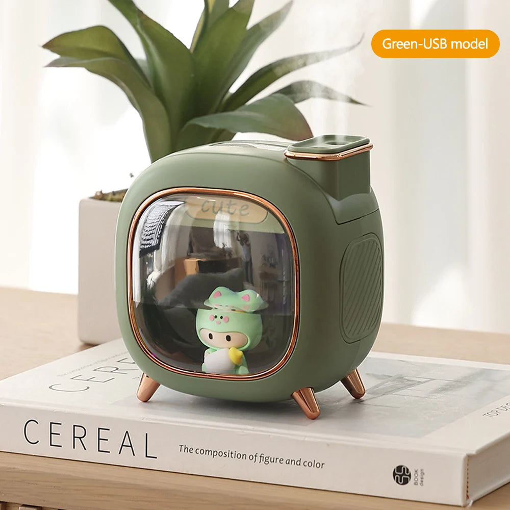 Cartoon Doll Ultrasonic Air Humidifier with Colorful Lights - Smarsty
