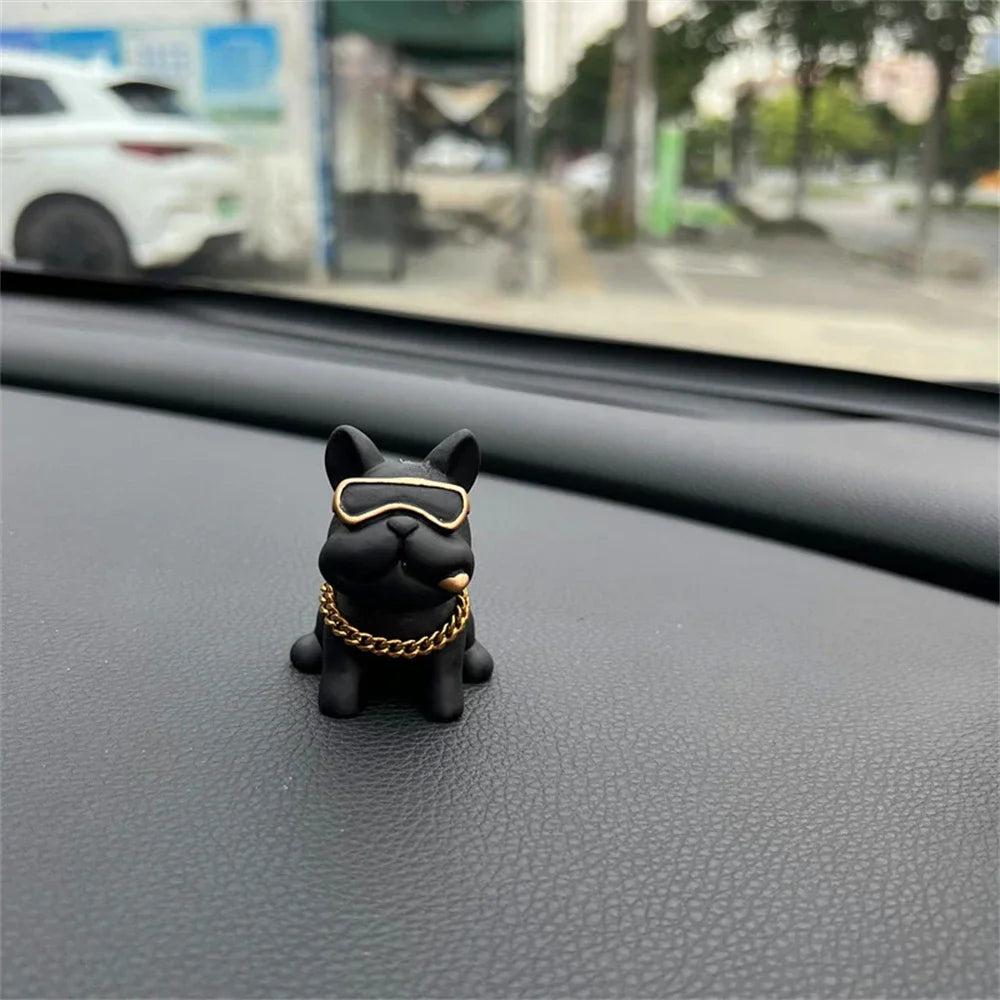 Wear Resistant Bulldog Resin Car Dashboard Ornament - Smarsty