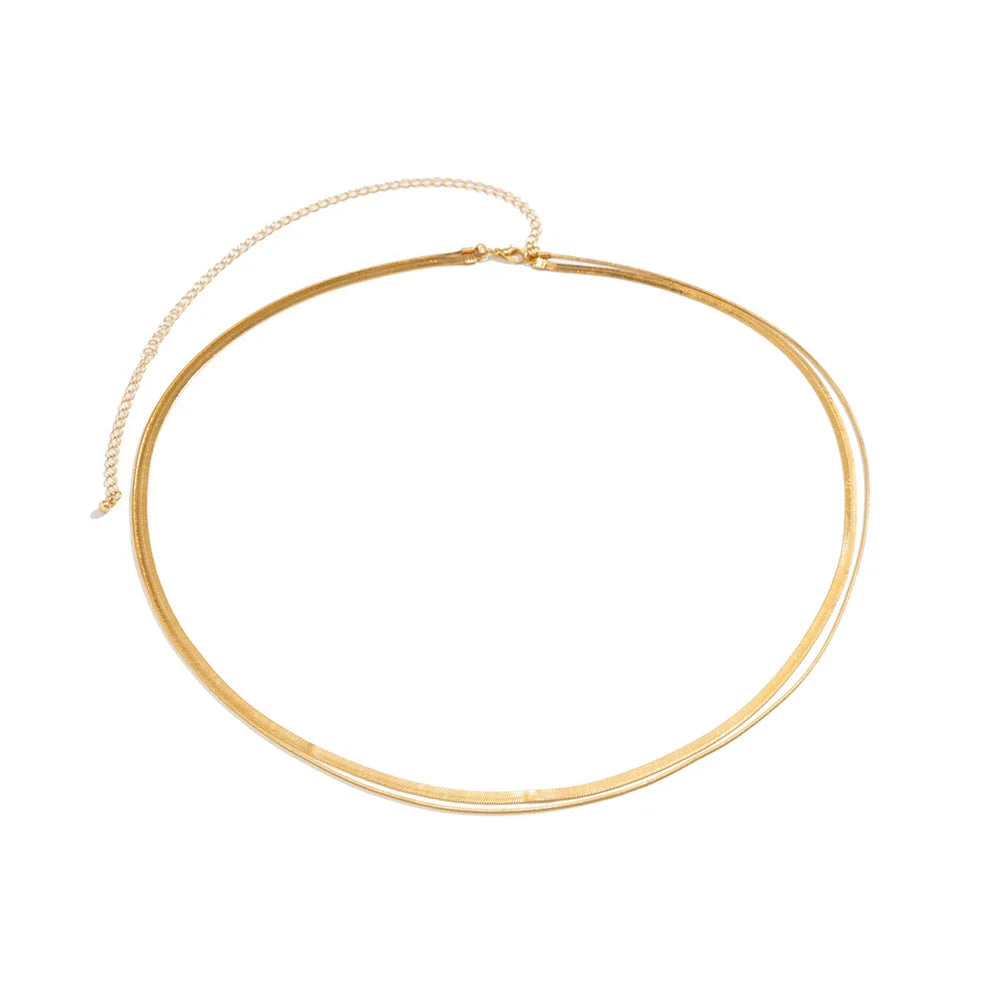 Double Layer Metal Snake Chain Belly Waist Jewelry - Smarsty