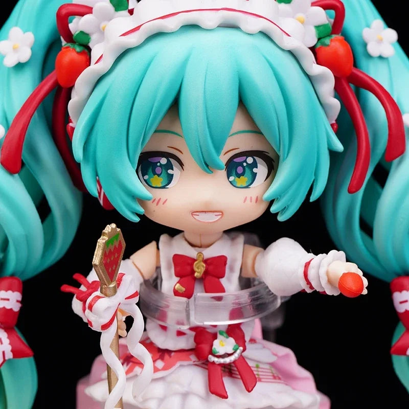 10cm #1939 Hatsune Miku Anime Figure 15th Anniversary Strawberry Miku Action Figure #1940 PVC Collection Model Doll Toys Gift - Smarsty