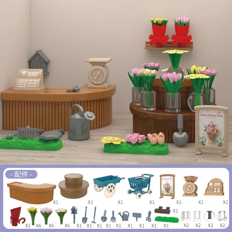 Original Toys Miniature Items Furniture Family Toys Dollhouse LivingRoom Bathroom Kitchen Set Pretend Creative Ideas Kids Toys by Smarsty