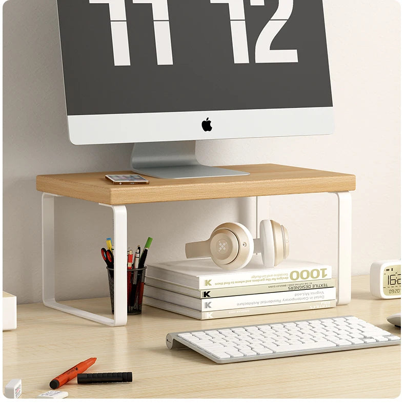 30/40/50cm Monitor Raised Shelf Office Laptop Bracket Desktop Computer Stand Desktop Rack Home Storage Holders Organizer by Smarsty