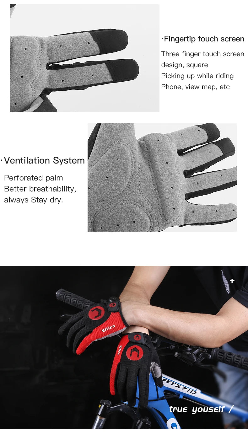 Breathable Cycling Gloves Anti Shock MTB Gloves - Smarsty